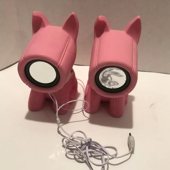 FAB Starpoint Piggy Speakers AUX Audio Hookup 2 Speakers Pink Used - Picture 1 of 7